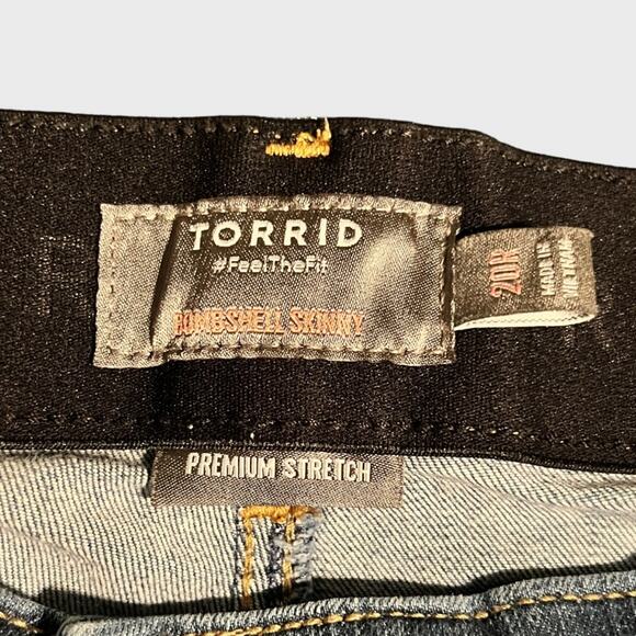 TORRID Bombshell Skinny Premium Stretch High-Rise Destructed Jeans - Picture 13 of 14